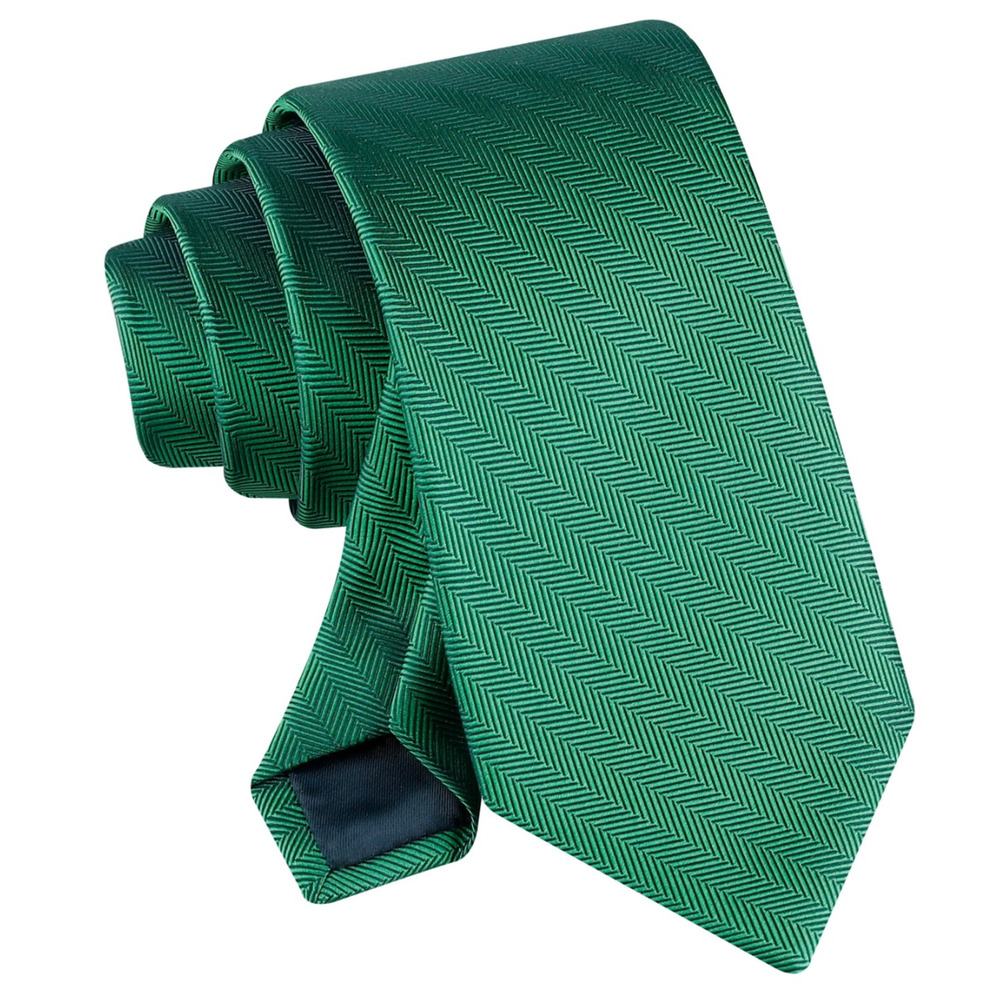 Tommy Hilfiger Men Marcus Solid Tie Hunter Green One Size - Picture 3 of 4